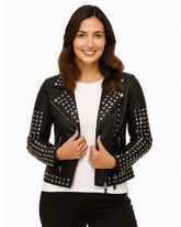 Black Studded Leather Jacket
